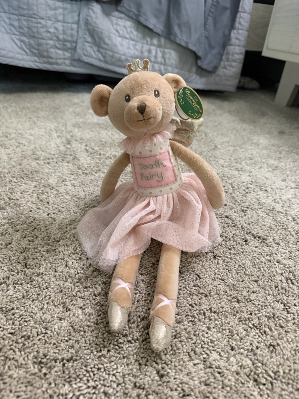 Tooth Fairy Plush Bear in Pink Tutu